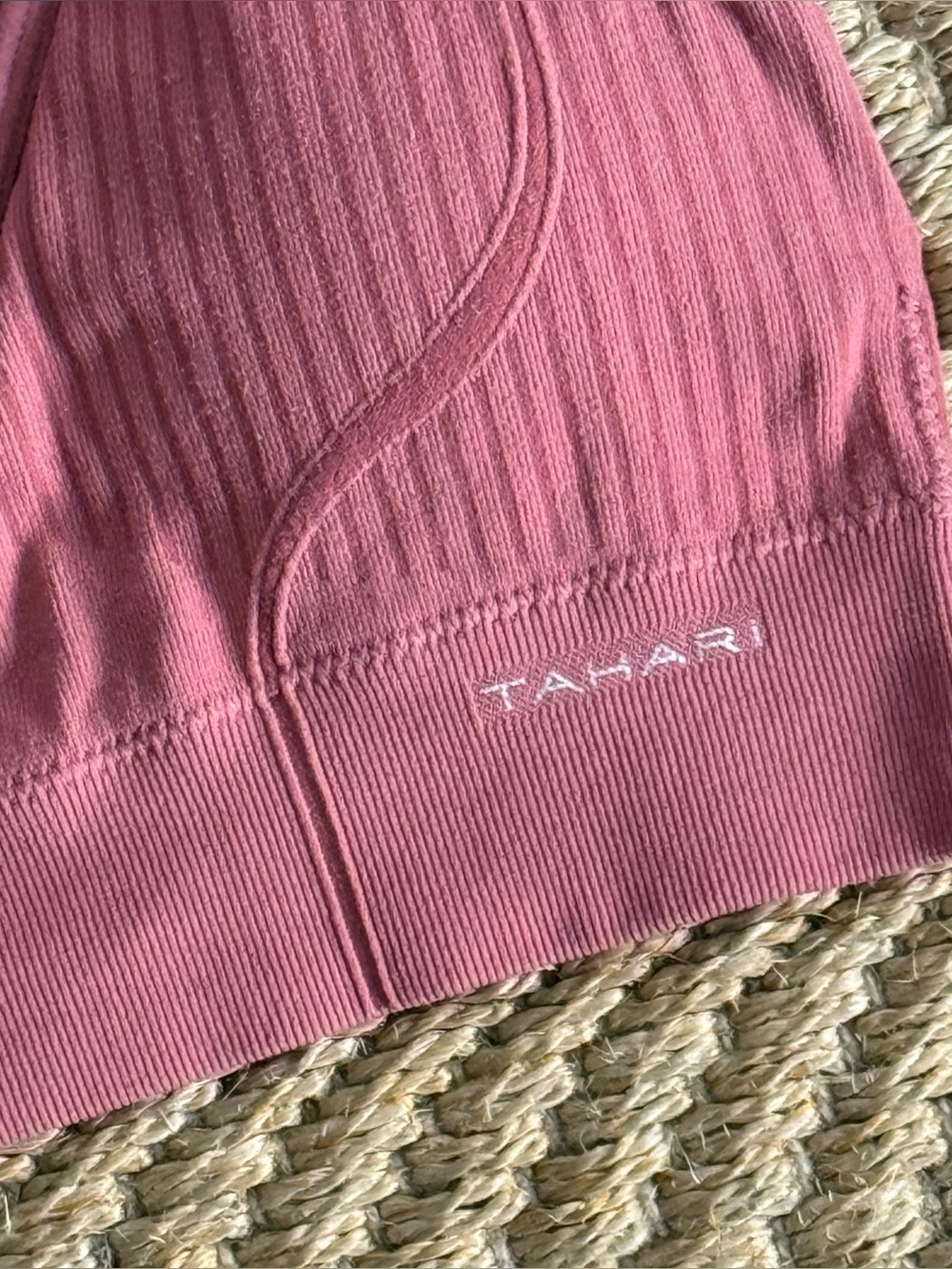 Small Tahari Rib Seamless Bralette Set of 3 Rose Pink Gray Adjustable Straps Bra - Picture 5 of 9